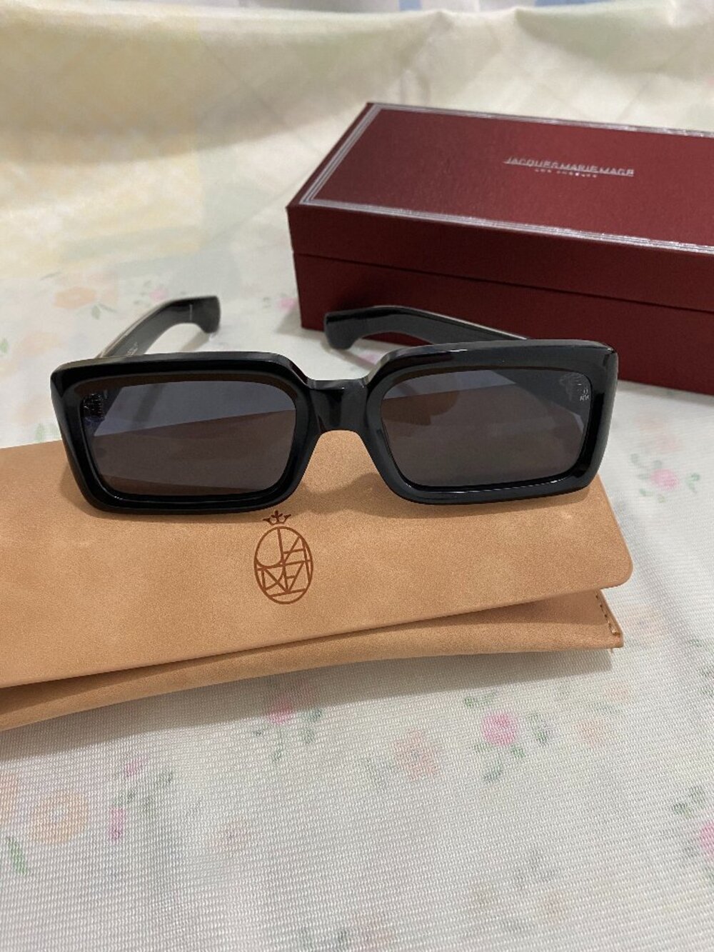 Jacques Marie Mage VERA Thick-Framed Rectangular Sunglasses